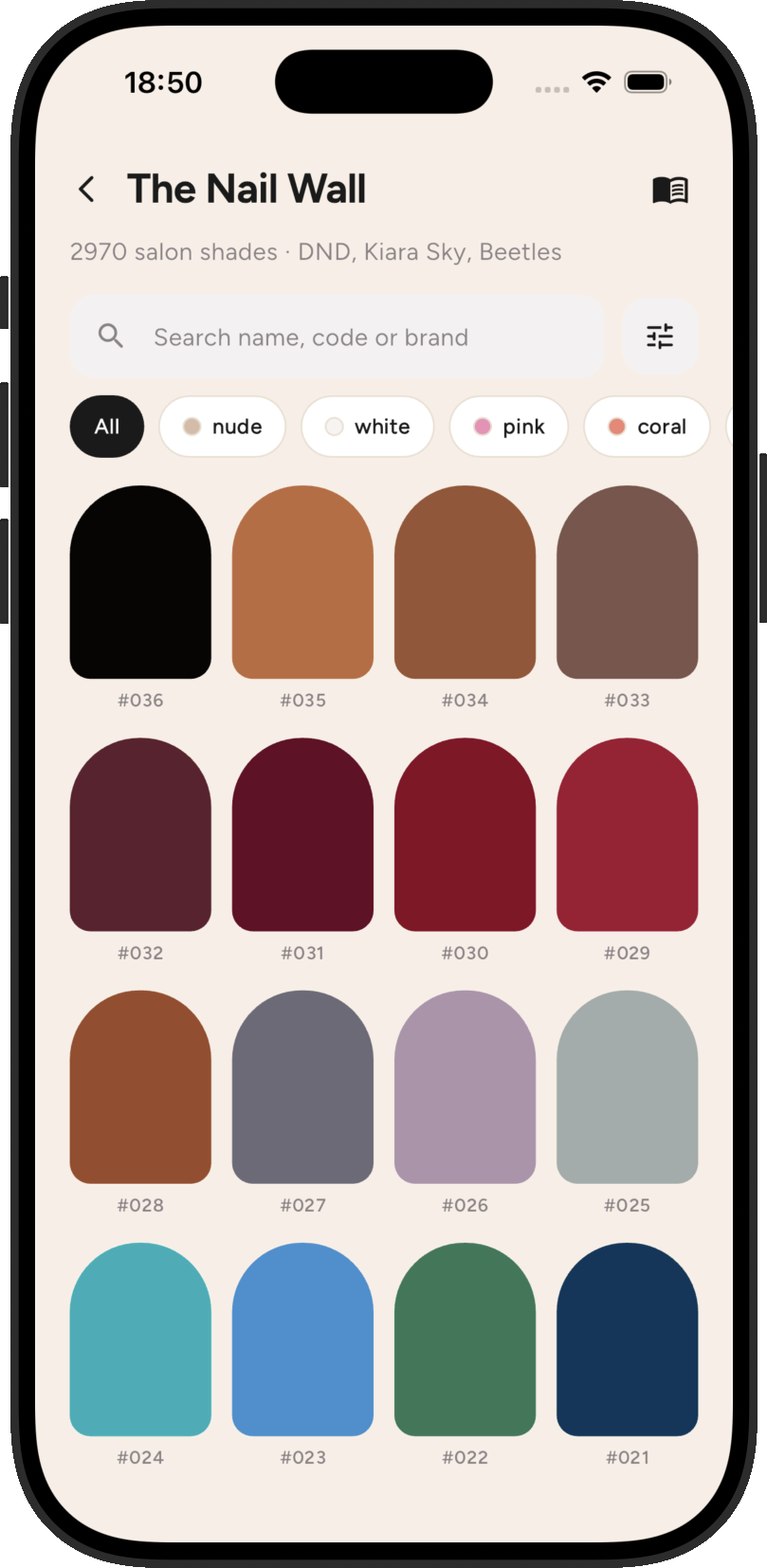 The Lumi nail wall